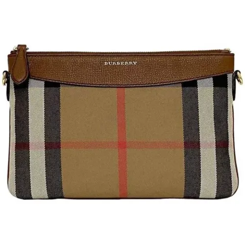 Pre-owned Clutches, female, , Size: ONE SIZE Pre-owned Canvas clutches - Burberry Vintage - Modalova