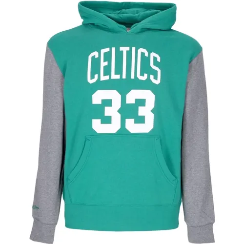 Hoodies, male, , Size: S Larry Bird NBA Fashion Hoodie - Mitchell & Ness - Modalova