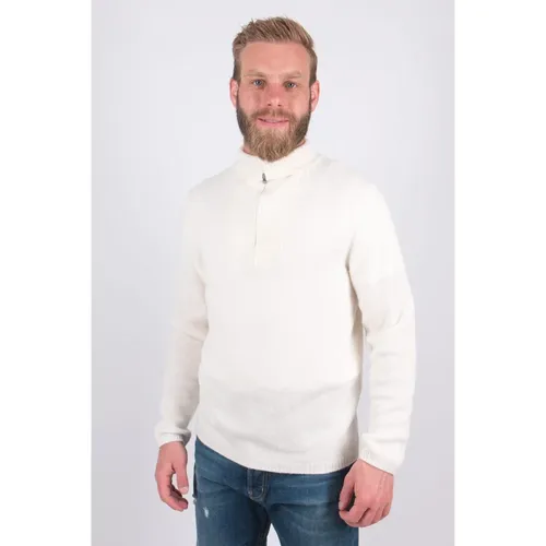 Cardigans, male, , Size: L Plush Qtr Zip Offwhite Cardigan - Vince - Modalova