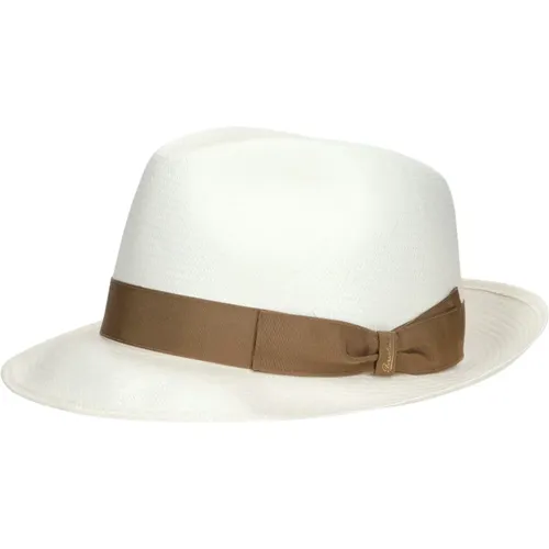 Handgewebter Panama Hut mit mittlerem Rand , Herren, Größe: 56 CM - Borsalino - Modalova