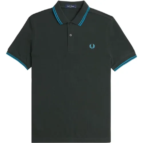 Grünes Polo Herbst/Winter Kollektion , Herren, Größe: L - Fred Perry - Modalova