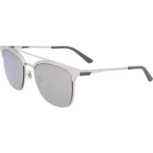 Silver Mirror Sunglasses , unisex, Sizes: 54 MM - Police - Modalova