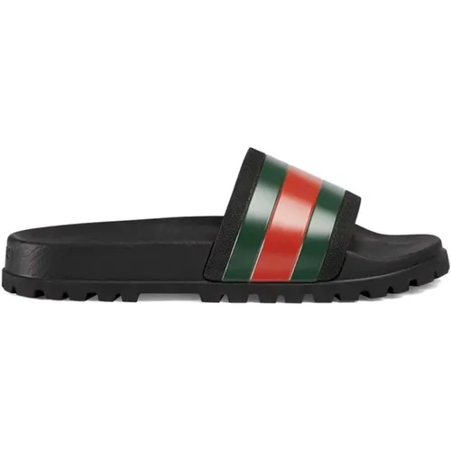 Signature Web Sandalen Schwarz - Gucci - Modalova