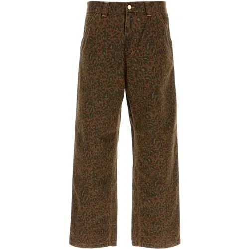 Leopardenmuster Canvas Hose , Herren, Größe: XL - Carhartt WIP - Modalova