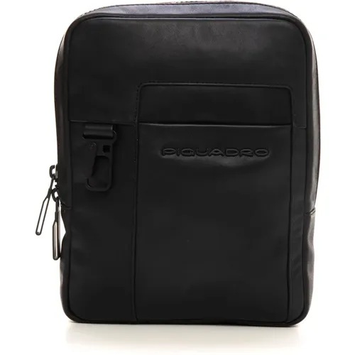 Ca3084s123 n,Leather shoulder bag - Piquadro - Modalova