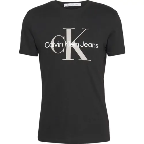 T-Shirt with Round Neck and Short Sleeves , male, Sizes: XL, L, 2XL - Calvin Klein - Modalova