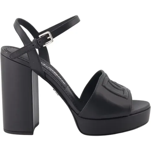 Plateau-Sandalen mit Verstellbarem Knöchelriemen , Damen, Größe: 36 1/2 EU - Dolce & Gabbana - Modalova