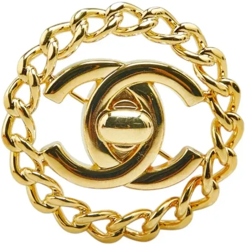 Pre-owned Jewellery, female, , Size: ONE SIZE Pre-owned Metal brooches - Chanel Vintage - Modalova