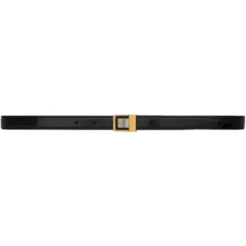 Belts, male, , Size: 100 CM Leather Belt Aw24 - Saint Laurent - Modalova