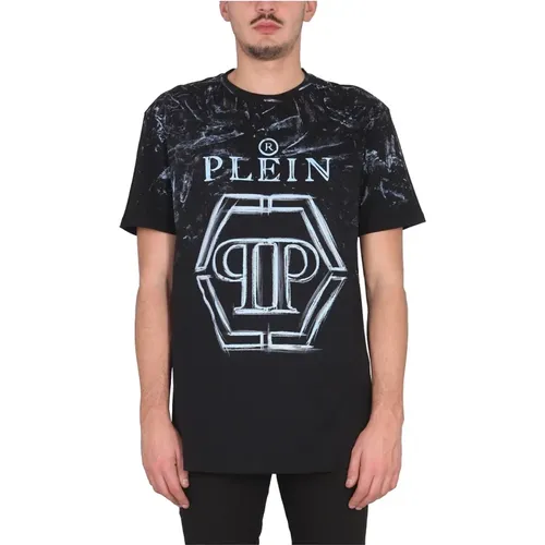 T-Shirt SS Hexagon , male, Sizes: XL, M - Philipp Plein - Modalova