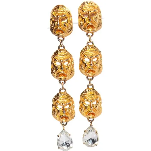 Pre-owned Jewellery, female, , Size: ONE SIZE Pre-owned Metal earrings - Versace Pre-owned - Modalova