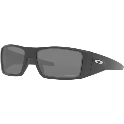 Matt Schwarze Sonnenbrille mit Prizm Light Grey , Herren, Größe: 61 MM - Oakley - Modalova