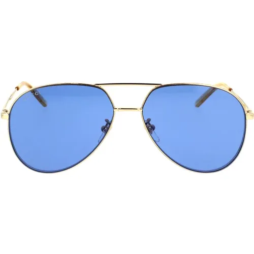 Vintage-inspirierte urbane Piloten-Sonnenbrille , Herren, Größe: 59 MM - Gucci - Modalova