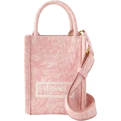 Cotton handbags , female, Sizes: ONE SIZE - Versace - Modalova