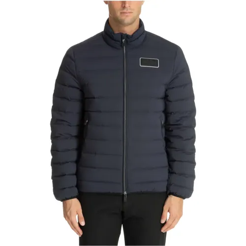 Zip Closure Plain Logo Pockets Jacket , male, Sizes: M - Emporio Armani EA7 - Modalova