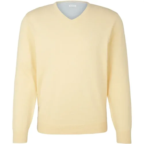 Weicher Bio-Baumwolle V-Ausschnitt Pullover , Herren, Größe: XL - Tom Tailor - Modalova