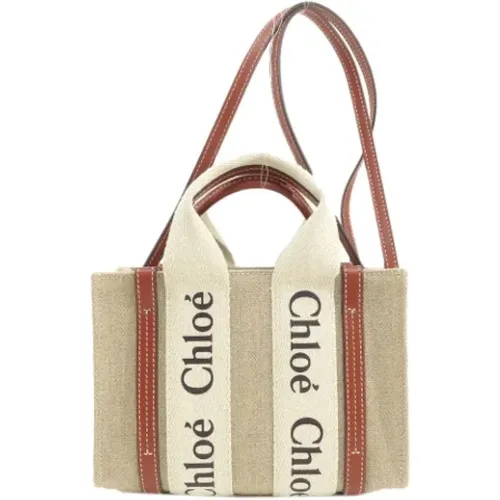 Pre-owned Tote Bags, female, , Size: ONE SIZE Pre-owned Canvas shoulder-bags - Chloé Pre-owned - Modalova