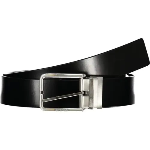 Belts, male, , Size: 90 CM Reversible Leather Belt with Metal Buckle - Calvin Klein - Modalova