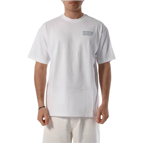 Baumwoll-T-Shirt mit Front- und Rückendruck , Herren, Größe: XL - HUF - Modalova