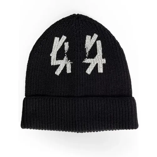 Hole Beanie in Techno Wool , male, Sizes: ONE SIZE - 44 Label Group - Modalova