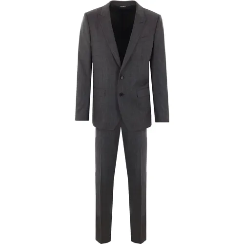 Single Breasted Suits, male, , Size: M Grey Dresses with Slim Fit - Dolce & Gabbana - Modalova