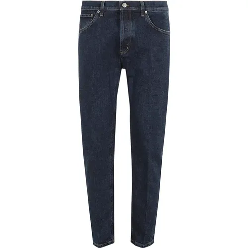 Brighton Dark Mid Pants , male, Sizes: W32, W33, W35, W29, W34 - Dondup - Modalova