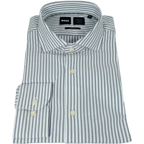 Mens Slim Fit Striped P-HANK-spread-C1-222 Shirt , male, Sizes: 2XL, XL, M, 3XL - Hugo Boss - Modalova