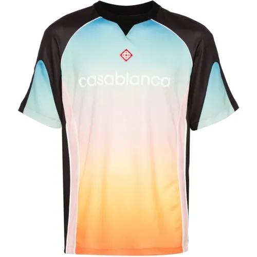 Gradient Fußball Mesh T-shirt - Casablanca - Modalova