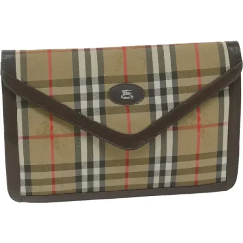 Pre-owned Canvas clutches , female, Sizes: ONE SIZE - Burberry Vintage - Modalova