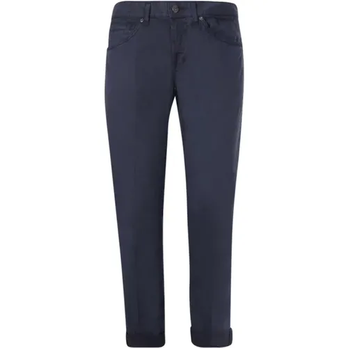 Blaue Slim Fit Jeans , Herren, Größe: W33 - Dondup - Modalova