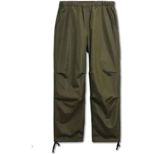 Straight Trousers, male, , Size: M Olive Stylish Pants - Taion - Modalova