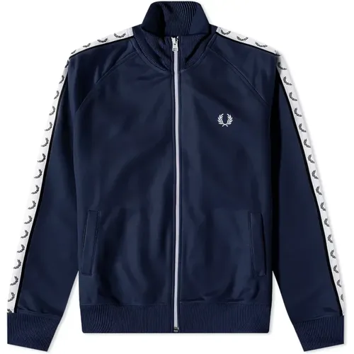 Zip-throughs, male, , Size: M Retro Taped Track Jacket - Fred Perry - Modalova