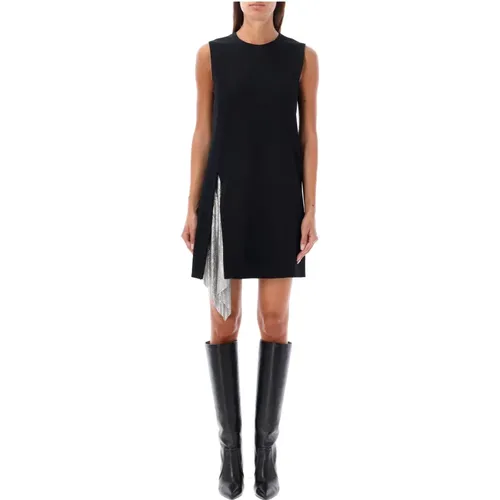 Metal Mesh Insert Dress Aw24 , female, Sizes: XS - Versace - Modalova