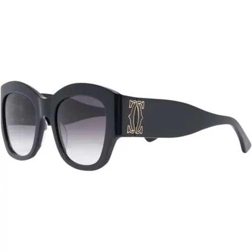 Schwarze Sonnenbrille mit Zubehör - Cartier - Modalova