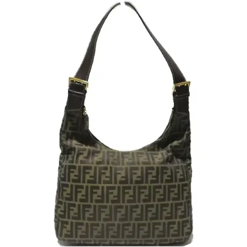 Pre-owned Shoulder Bags, female, , Size: ONE SIZE Pre-owned Canvas shoulder-bags - Fendi Vintage - Modalova