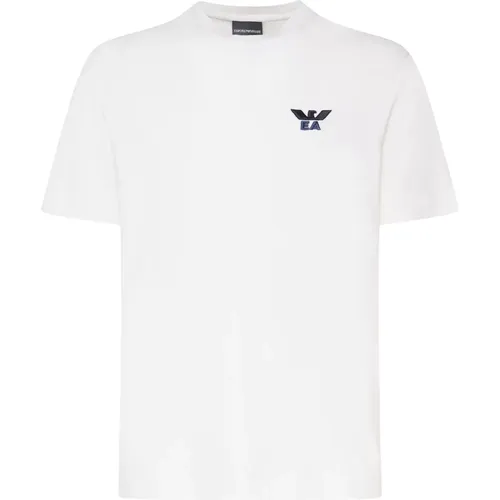 Cotton T-shirt Round Collar Short Sleeves , male, Sizes: XL, 3XL, S, M, 2XL, L - Emporio Armani - Modalova