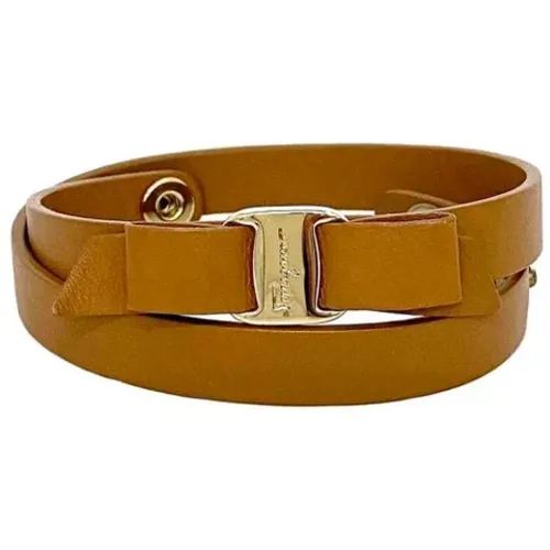 Pre-owned Jewellery, female, , Size: ONE SIZE Pre-owned Leather bracelets - Salvatore Ferragamo Pre-owned - Modalova