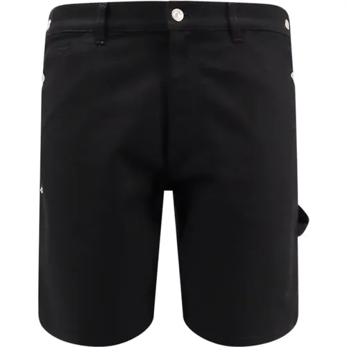 Schwarze Shorts mit Reißverschluss und Knopfverschluss , Herren, Größe: L - Courrèges - Modalova