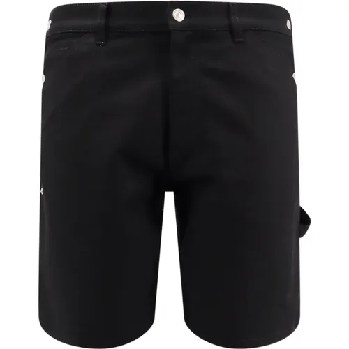 Schwarze Shorts mit Reißverschluss und Knopfverschluss , Herren, Größe: M - Courrèges - Modalova