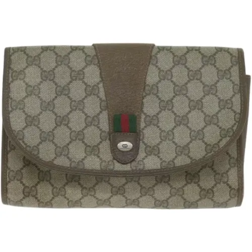 Pre-owned Clutches, female, , Size: ONE SIZE Pre-owned Canvas clutches - Gucci Vintage - Modalova