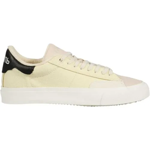 Sneakers, male, , Size: 11 US Canvas Low-Top Sneakers with Leather Detail - Heron Preston - Modalova