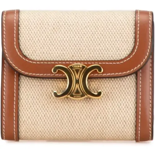 Pre-owned Wallets, female, , Size: ONE SIZE Pre-owned Canvas wallets - Celine Vintage - Modalova