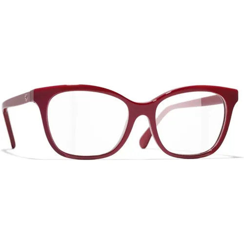 Rote Optische Brille Stilvoll und vielseitig , Damen, Größe: 54 MM - Chanel - Modalova