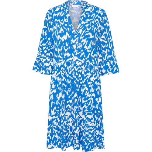 Blue Nature Strokes Dress , female, Sizes: L - Saint Tropez - Modalova