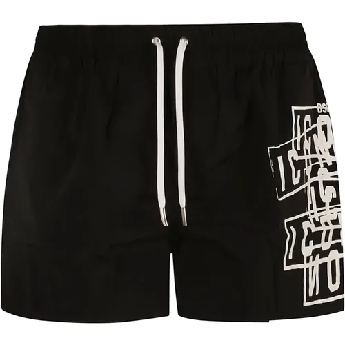 Iconic Logo Swim Shorts , male, Sizes: 2XL - Dsquared2 - Modalova