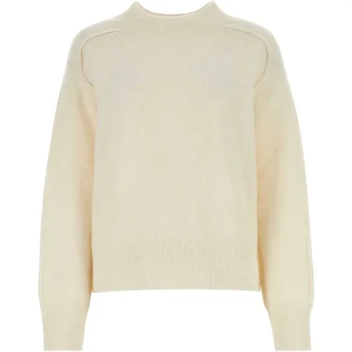 Round-neck Knitwear, female, , Size: M Ivory Alpaca Blend Naomie Sweater - A.p.c. - Modalova