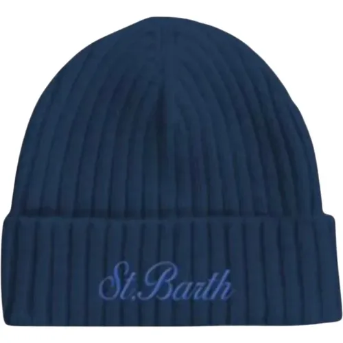 Ribbed Knit Beanie Embroidered , unisex, Sizes: ONE SIZE - MC2 Saint Barth - Modalova