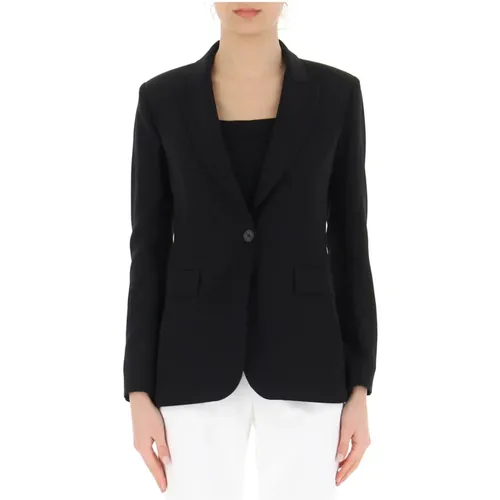 Schwarzer Blazer Jacke Ein Knopf - Liu Jo - Modalova