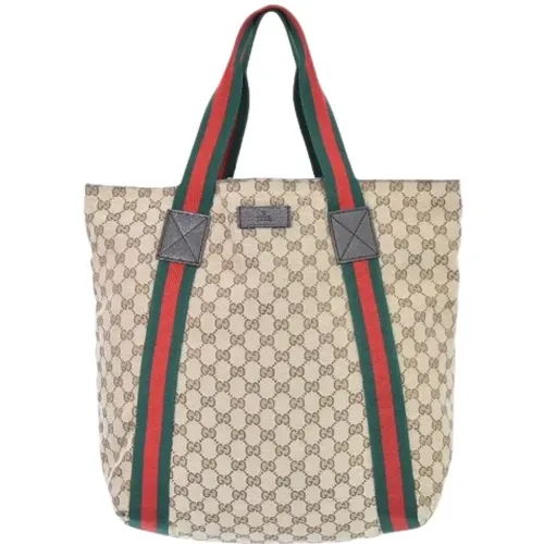 Pre-owned Tote Bags, female, , Size: ONE SIZE Pre-owned Canvas gucci-bags - Gucci Vintage - Modalova