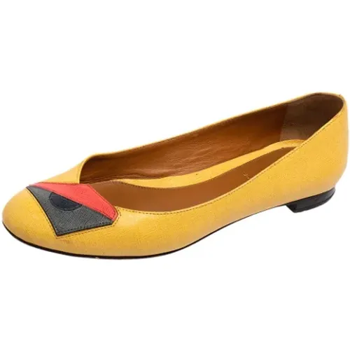 Pre-owned Flats, female, , Size: 6 US Pre-owned Leather flats - Fendi Vintage - Modalova